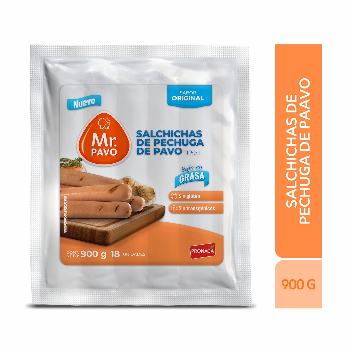 Salchichas De Pechuga De Pavo MR. PAVO 900 G