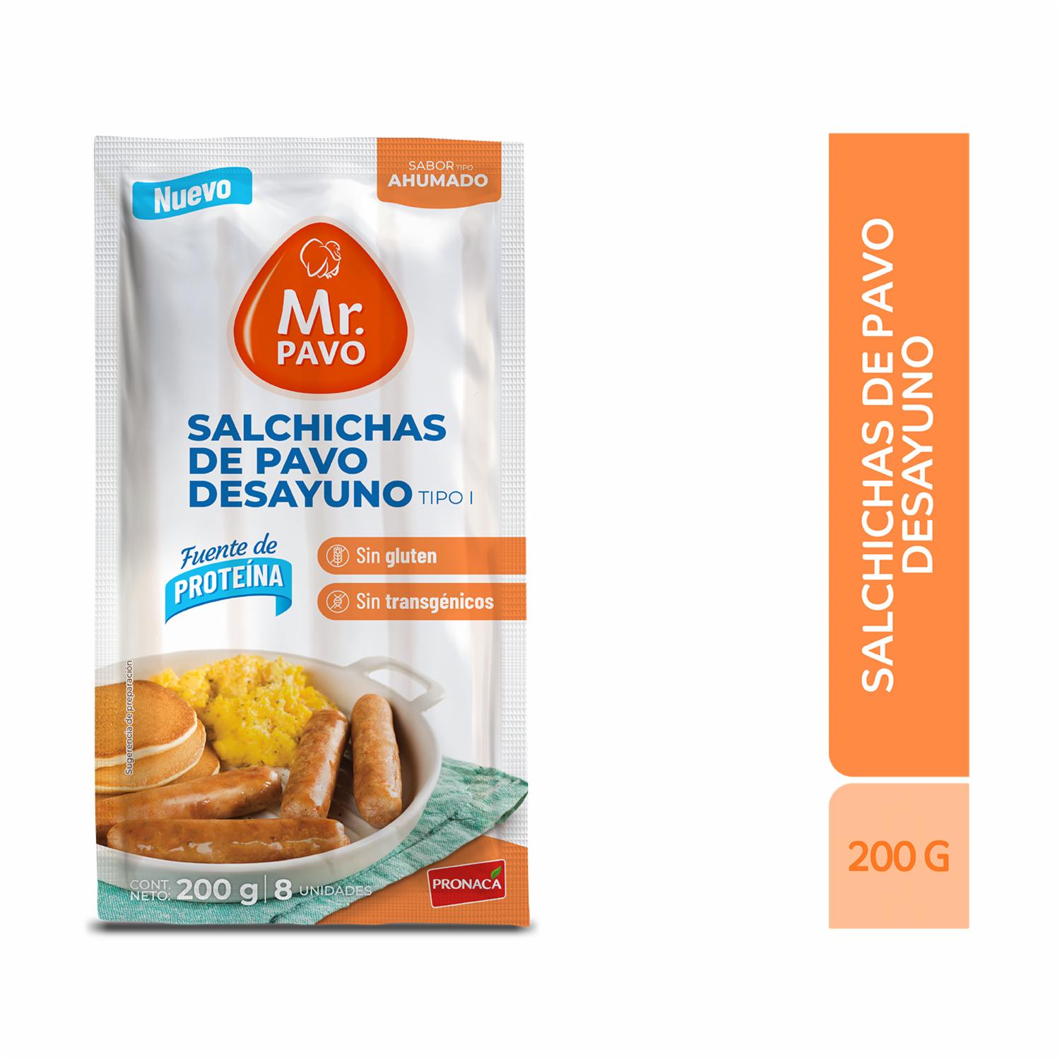 Salchichas Desayuno De Pavo MR. PAVO 200 G