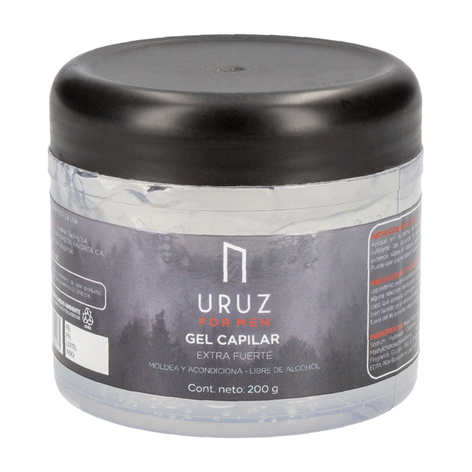 Gel De Cabello Extra Fuerte Para Hombre URUZ 200 G