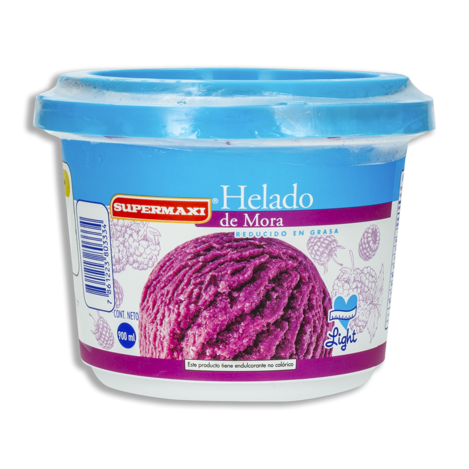 Helado Light Mora SUPERMAXI 900 Ml
