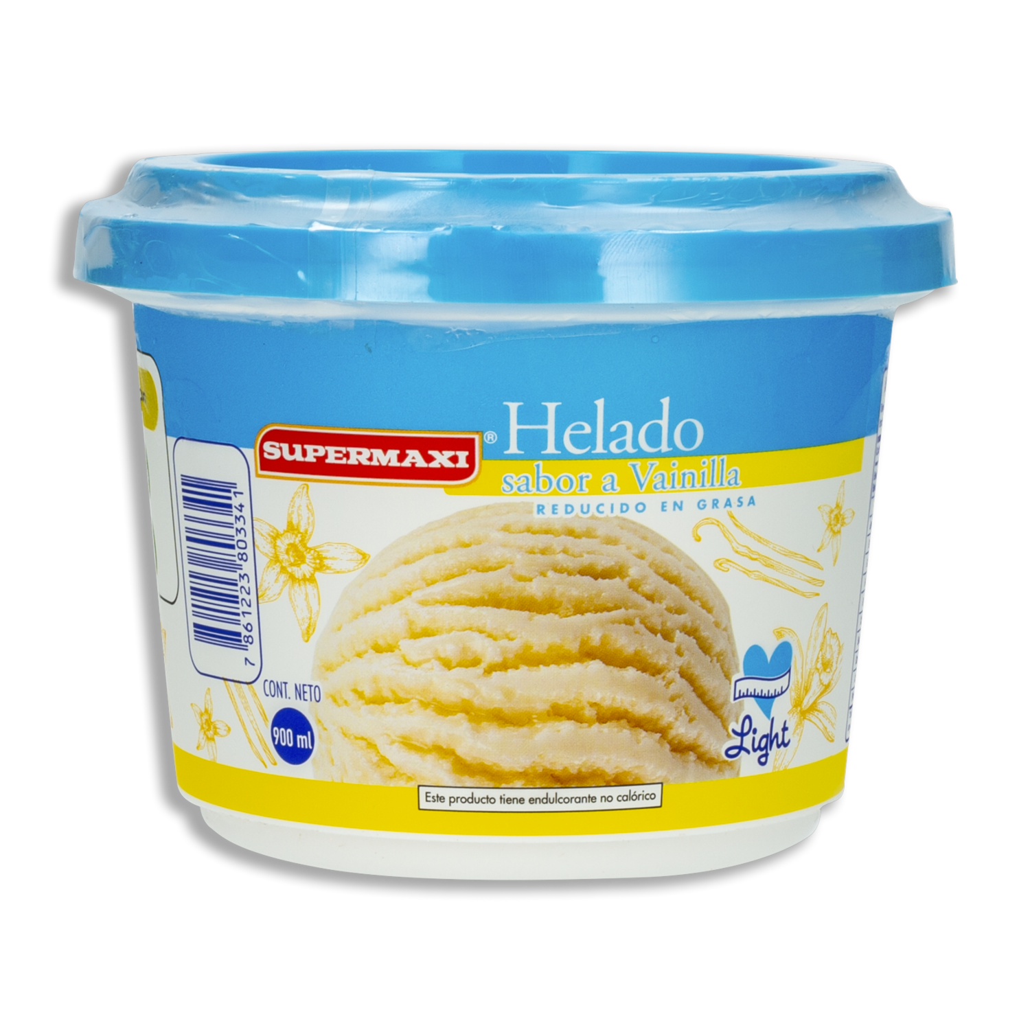 Helado Light Vainilla SUPERMAXI 900 Ml