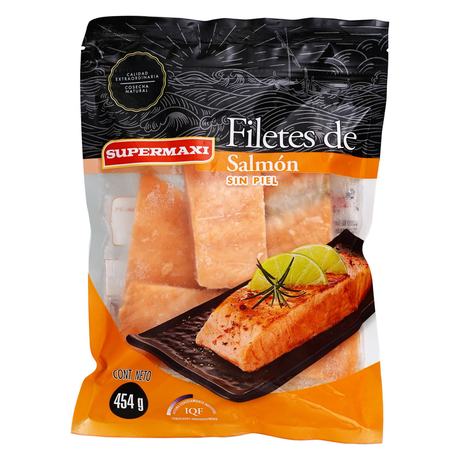 Filetes De Salmon Sin Piel SUPERMAXI 454  G