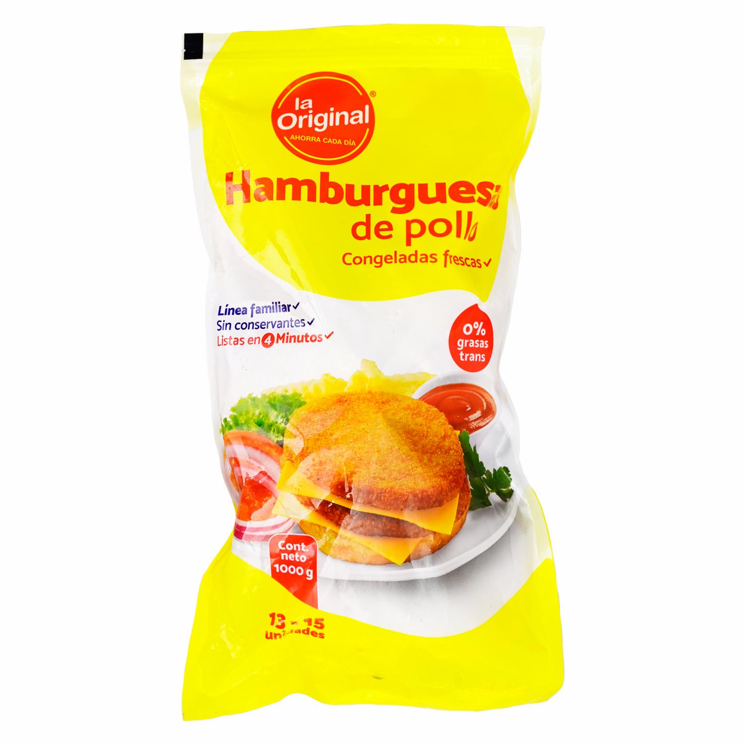 Hamburguesa De Pollo LA ORIGINAL 1000  G