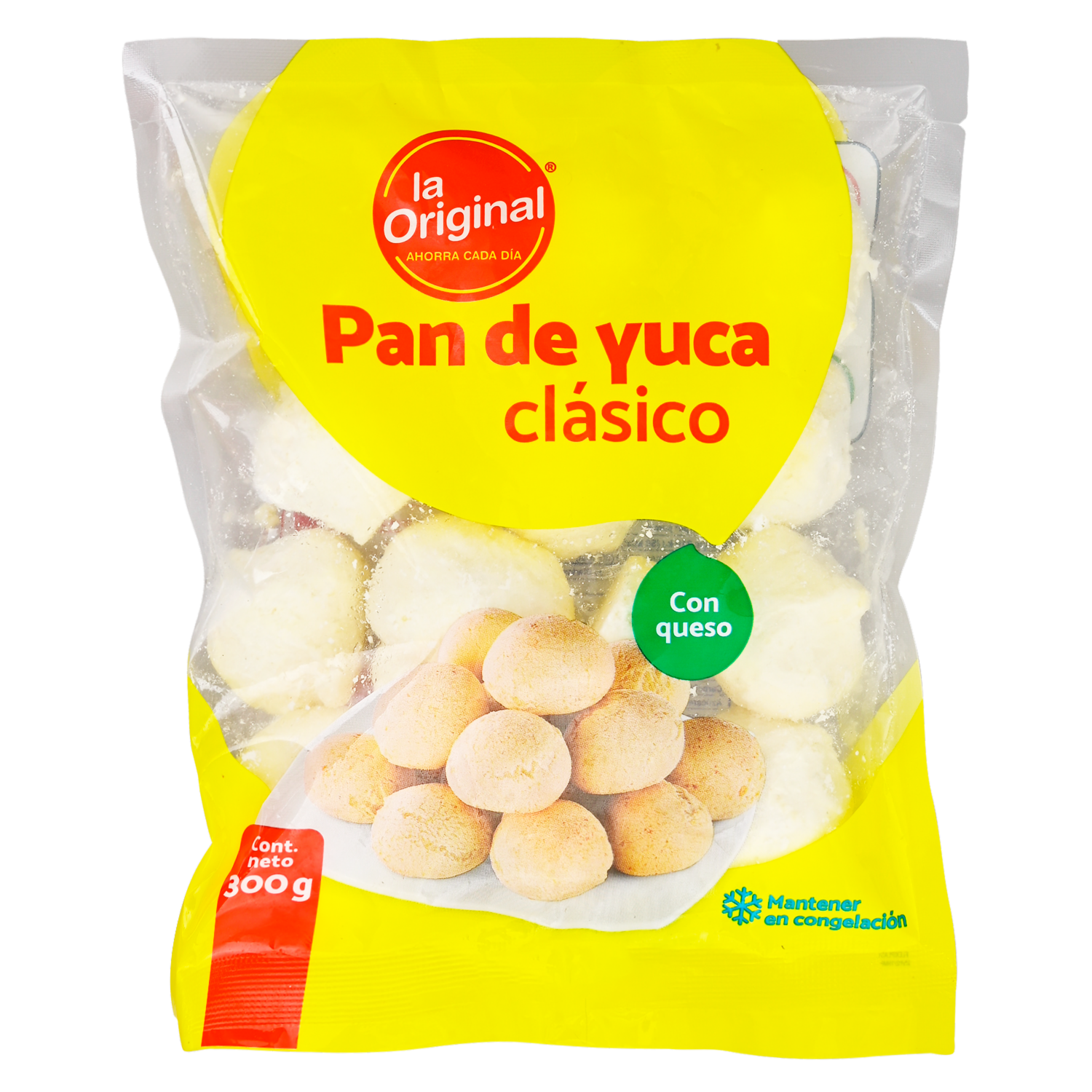 Pan De Yuca Clásico Congelado Con Queso Sin Gluten LA ORIGINAL 300 G