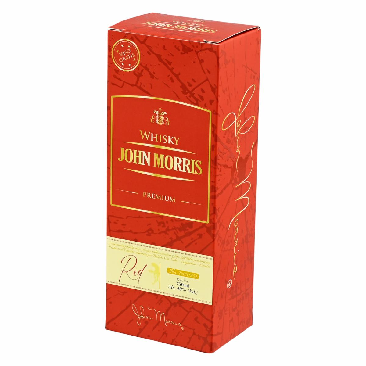 Whisky Red JOHN MORRIS Botella