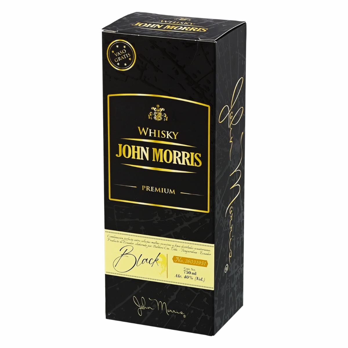 Whisky Black JOHN MORRIS Botella