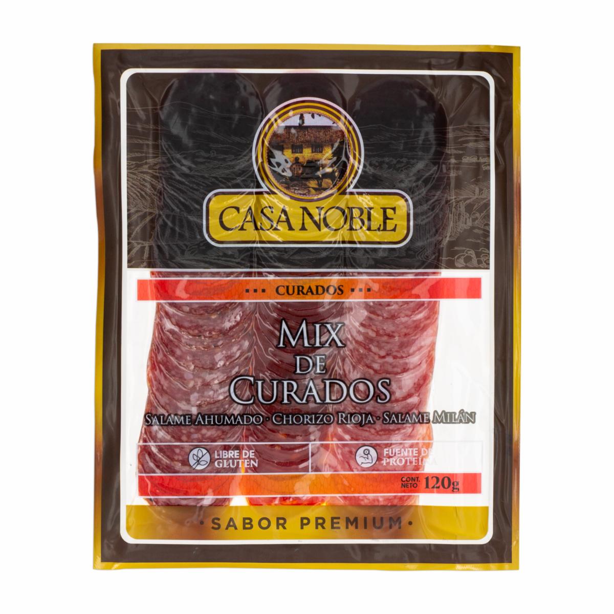Mix Curados Salame Ahumado Chorizo Rioja Y Salame Milán CASA NOBLE 120 G