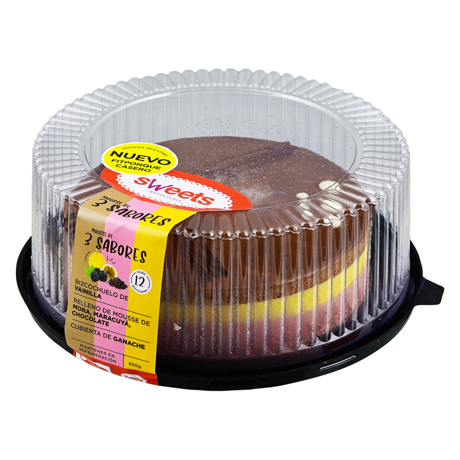 Mousse Tres Sabores Grande SWEETS 800 G