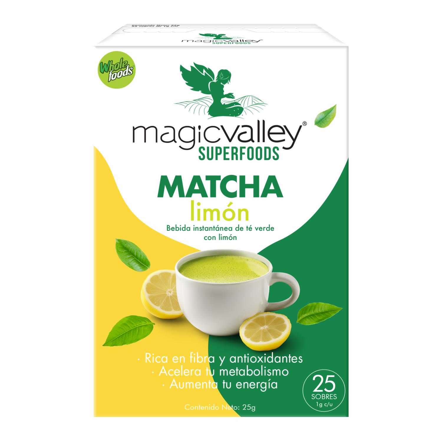 Matcha En Polvo Sabor A Limón MAGIC VALLEY SUPERFOODS 25 G