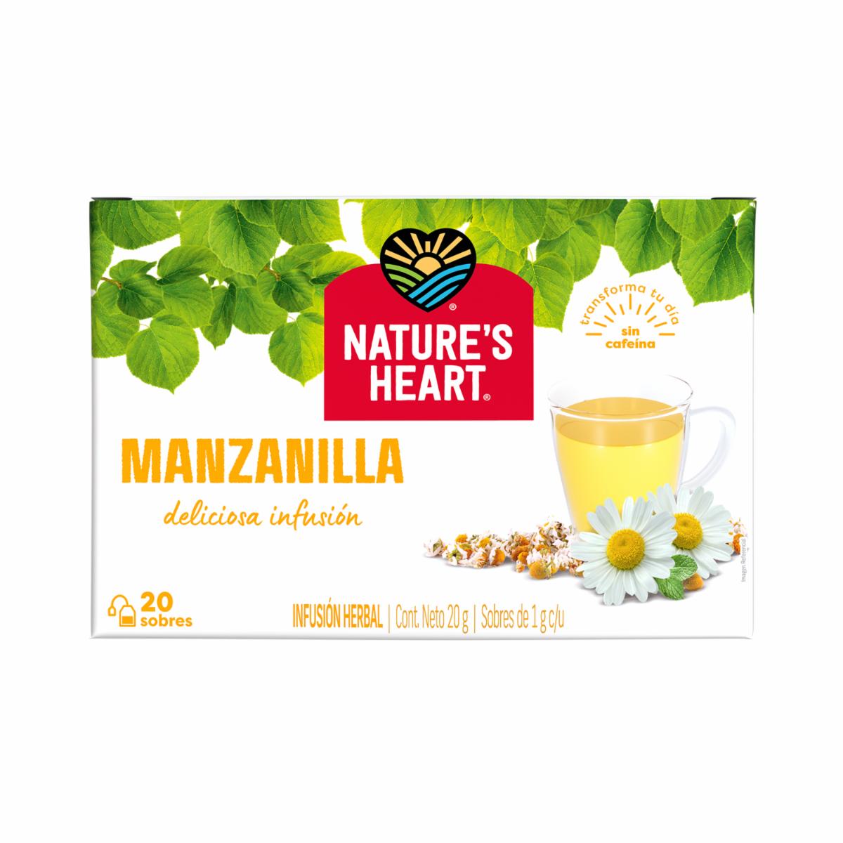 Infusión Manzanilla Orgánica NATURE’S HEART 20 X 1  G