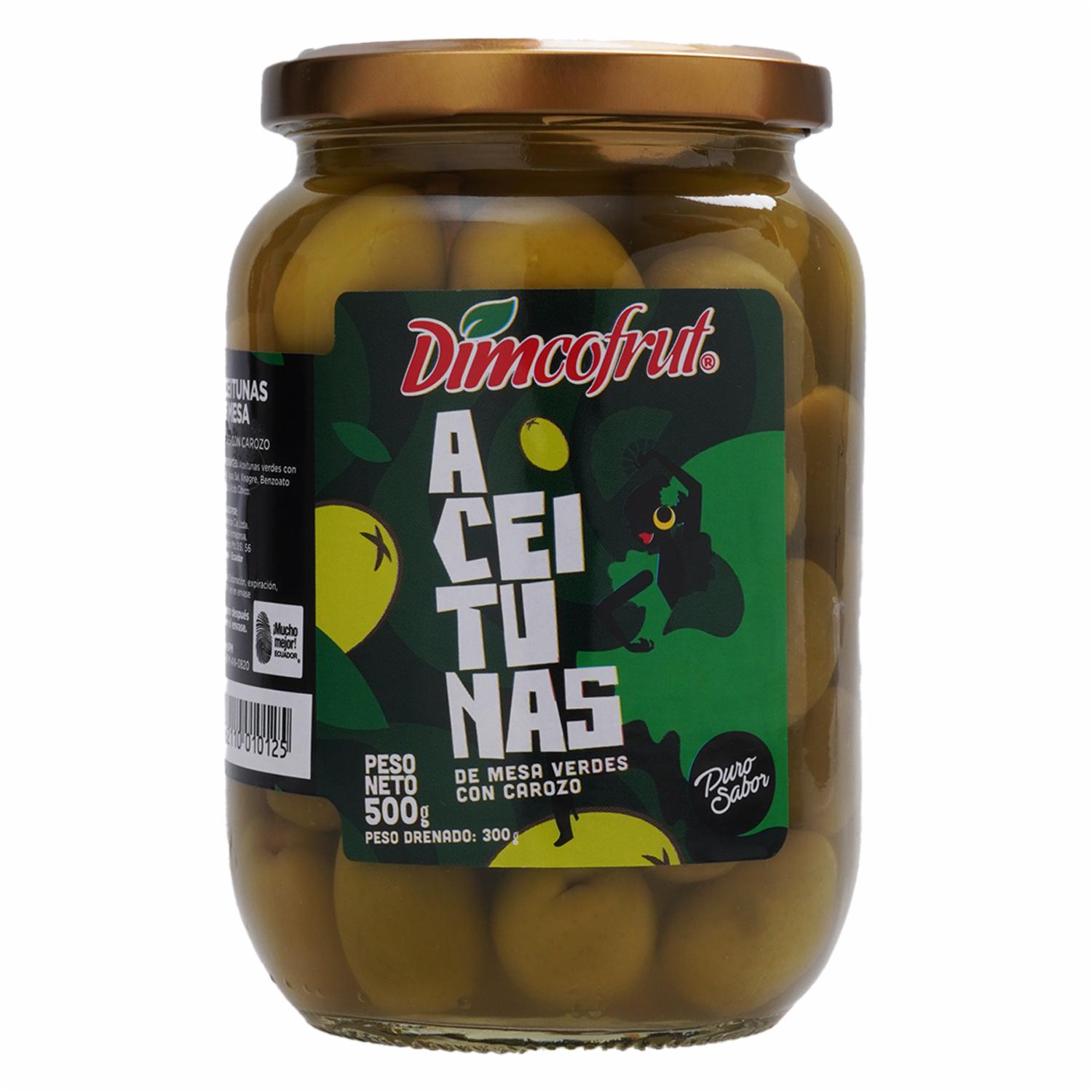 Aceitunas Verdes Con Hueso DIMCOFRUT 500 G