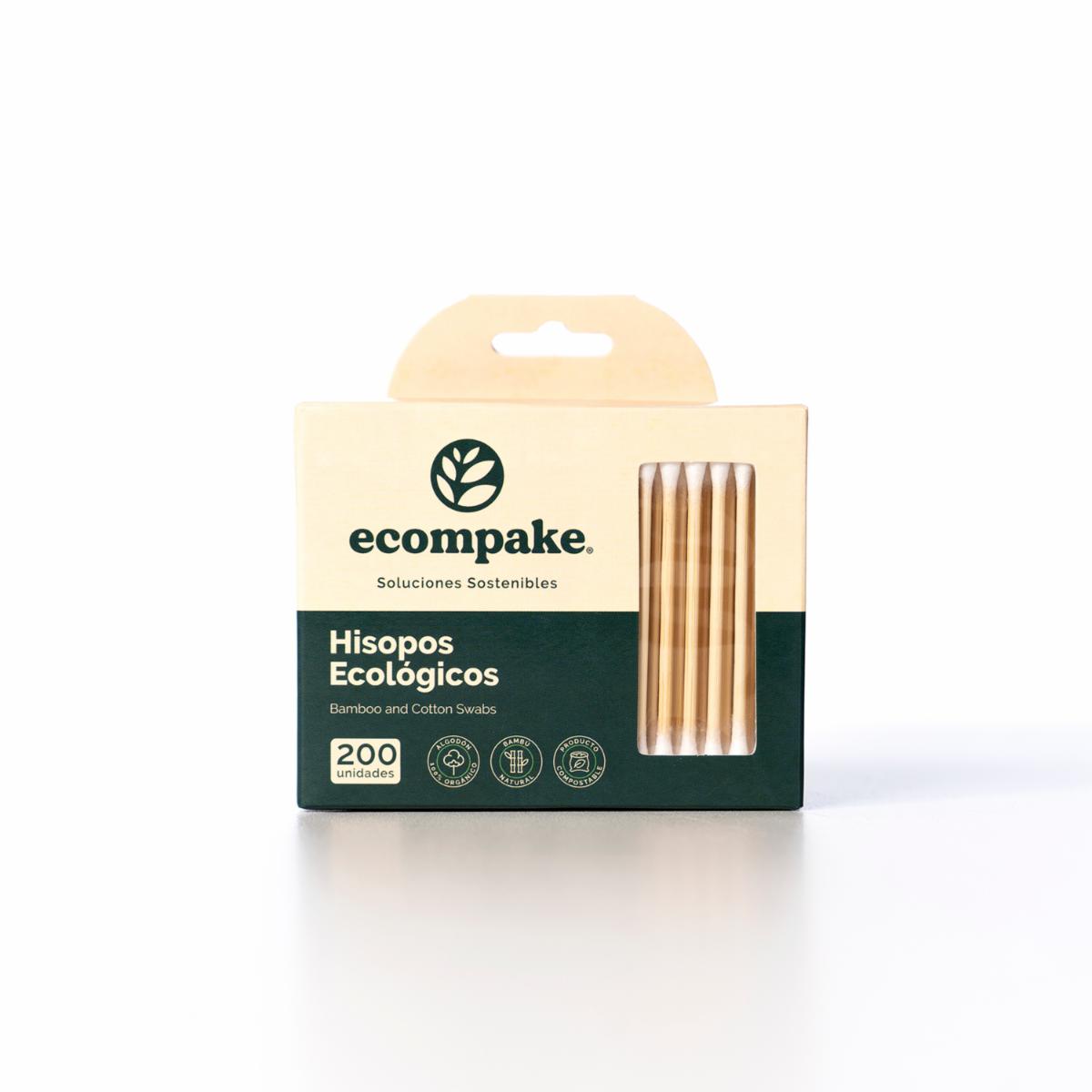 Hisopos Ecológicos De Bamboo ECOMPAKE 200 Uds