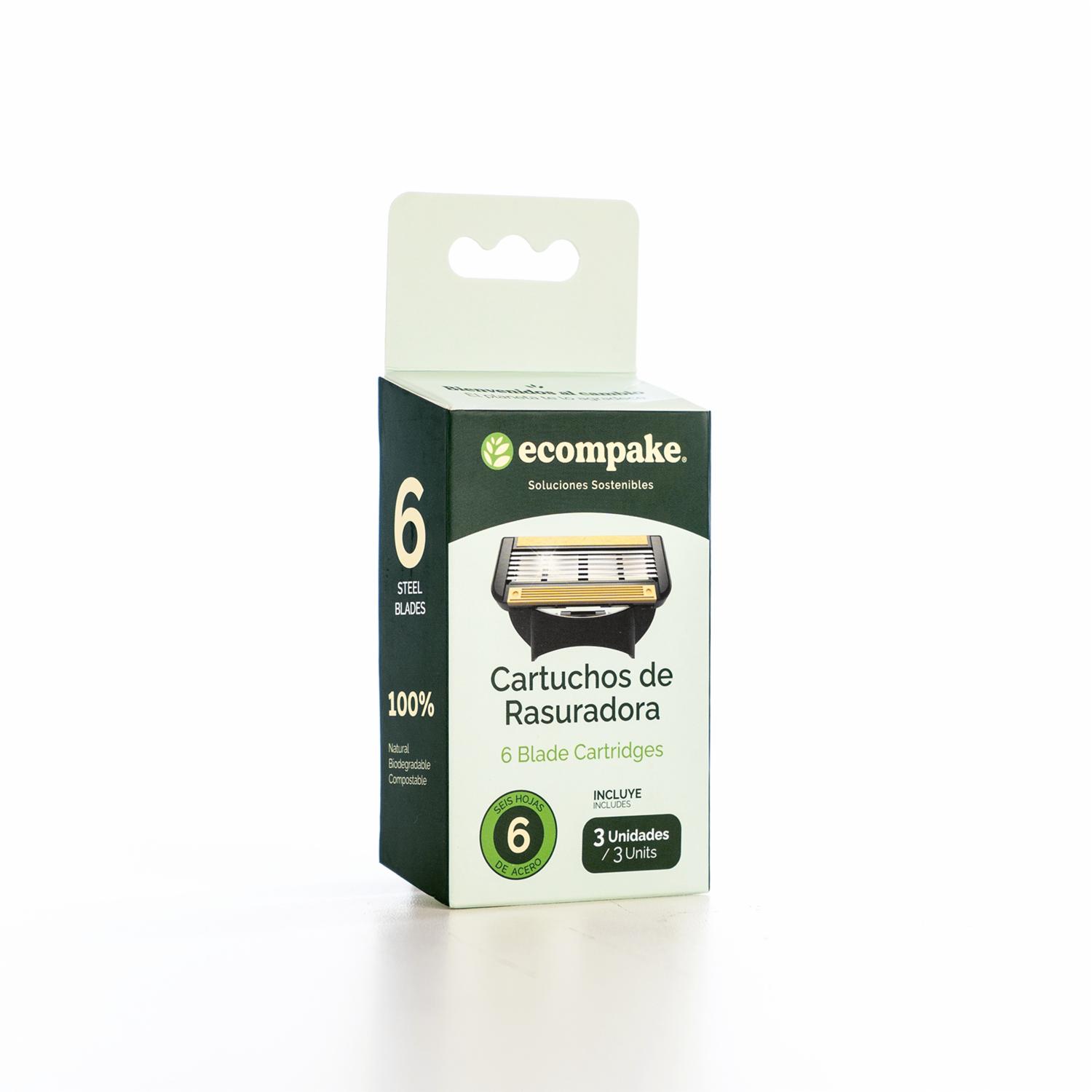 Repuestos De Afeitadora Para Hombre De Bamboo ECOMPAKE 3 Uds