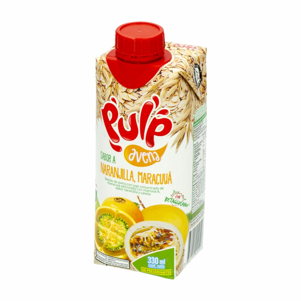 Bebida De Avena Con Naranjilla Y Maracuyá PULP 330 Ml
