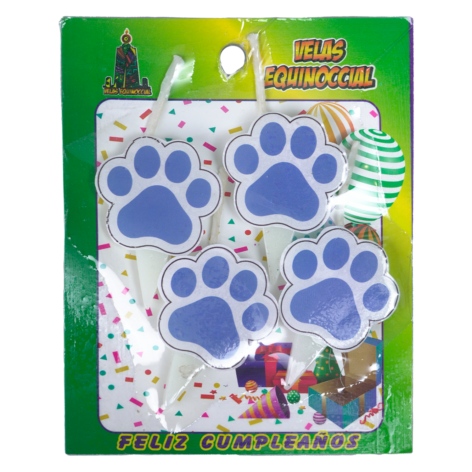 Vela Para Mascota Huella X 4 VELAS EQUINOCCIAL Paquete