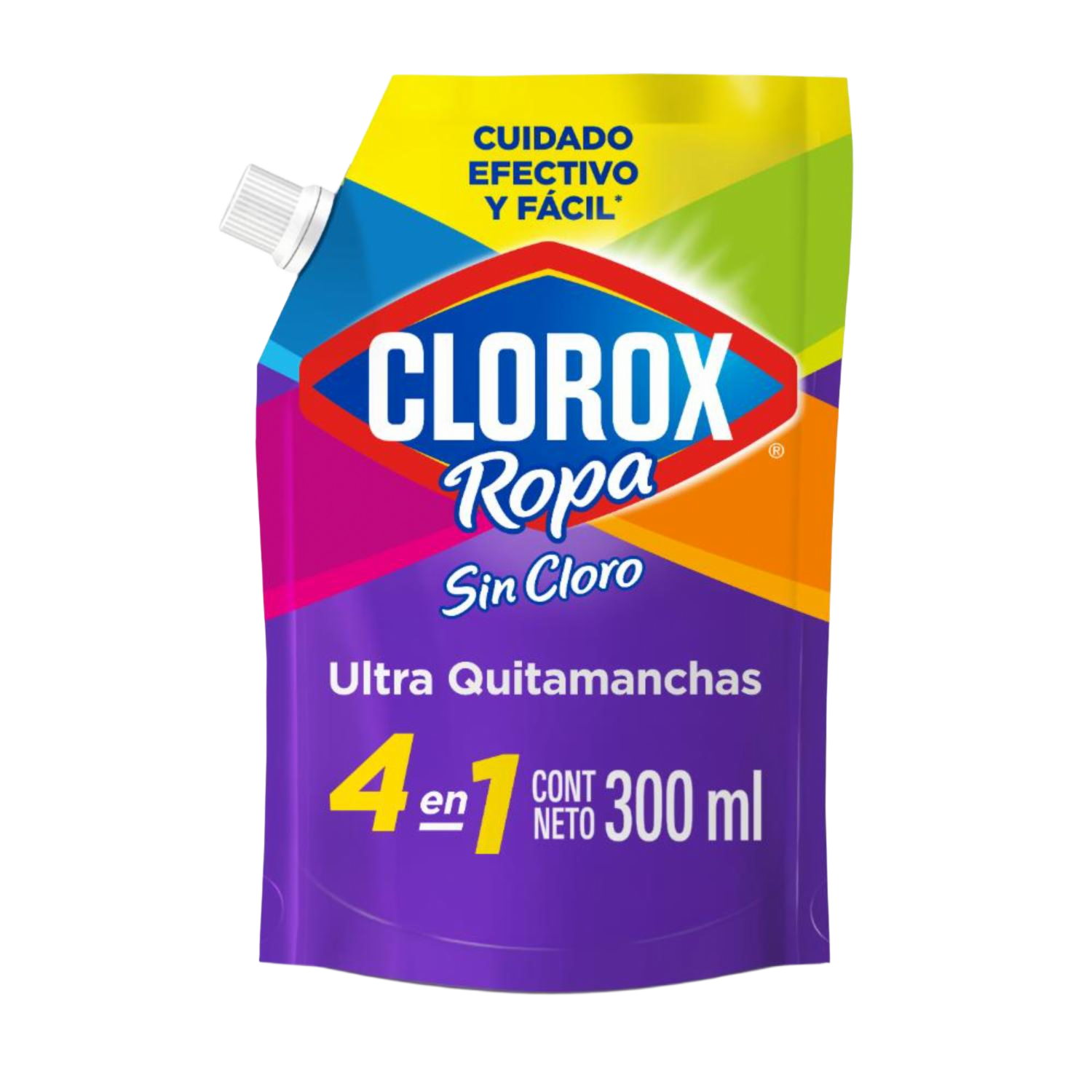 Quitamanchas Líquido Sin Cloro 4 En 1 Para Ropa De Color CLOROX Doypack X300 Ml