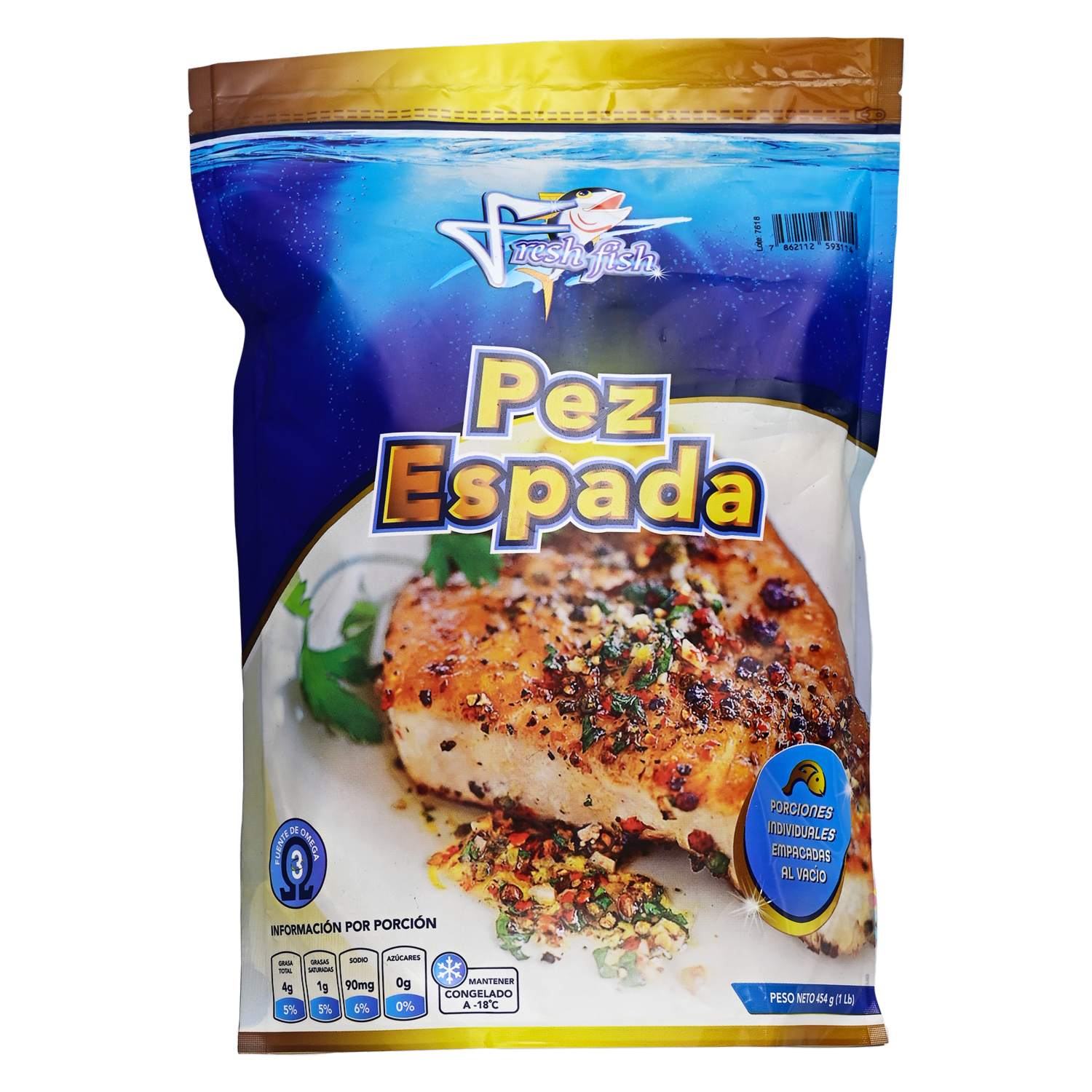 Filete Pez Espada Congelado FRESH FISH 454 G