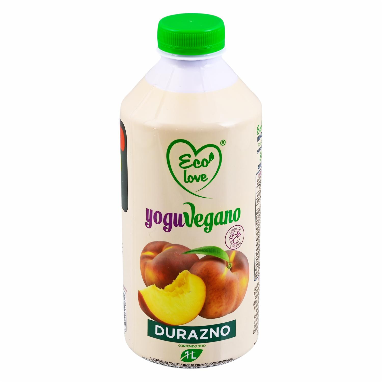 Yogurt Vegano De Durazno ECOLOVE 1000  Ml