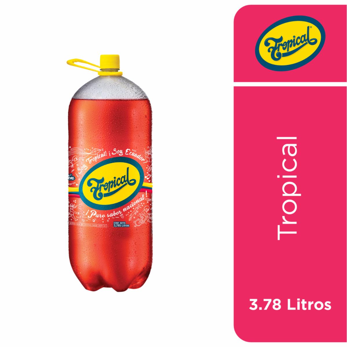Bebida Gaseosa Sabor A Fresa TROPICAL 3785 Ml