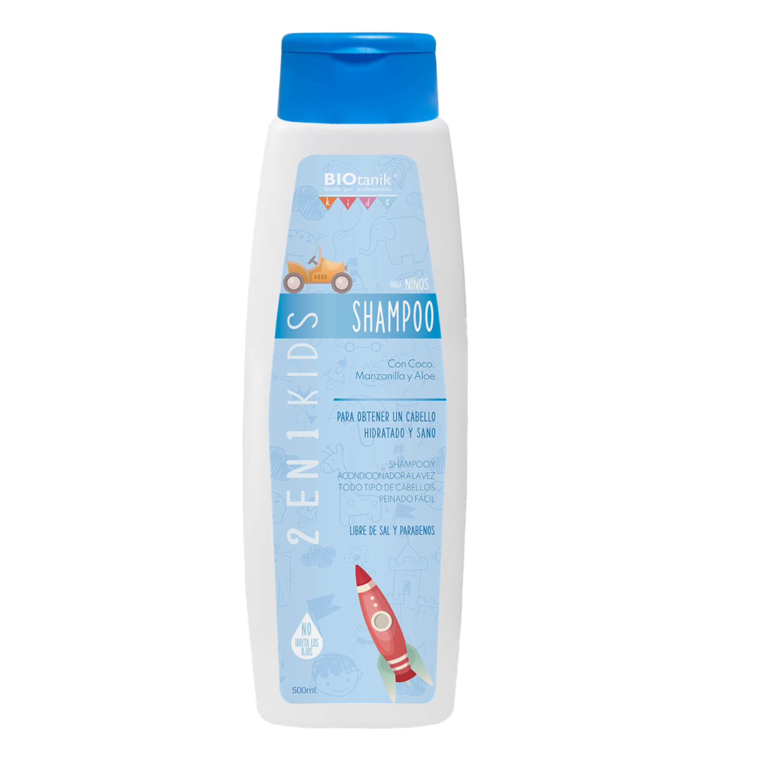 Shampoo Infantil Coco Manzanilla Y Aloe Kids BIOTANIK 500 Ml