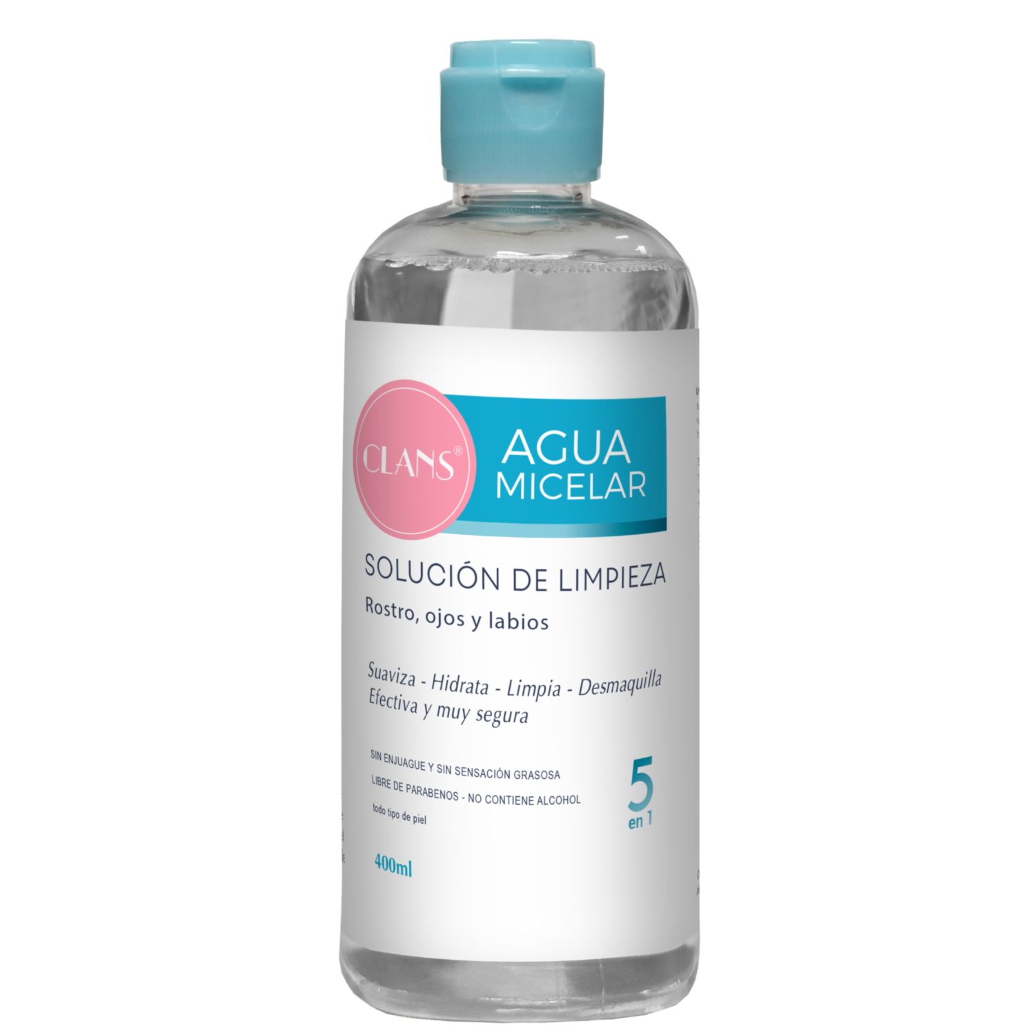 Agua Micelar Desmaquillante CLANS 400 Ml