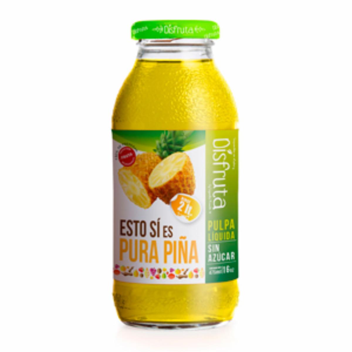 Pulpa Líquida Sabor A Piña Sin Azúcar DISFRUTA Botella
