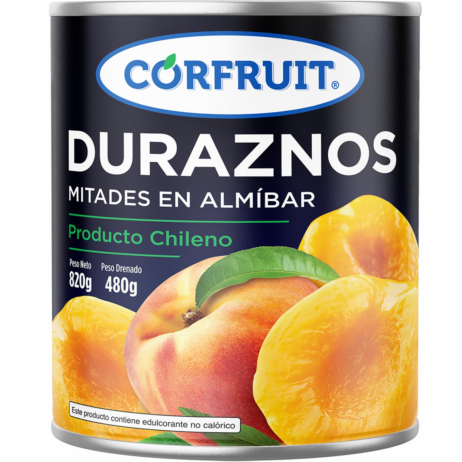 Duraznos Mitades En Almíbar CORFRUIT 820 G