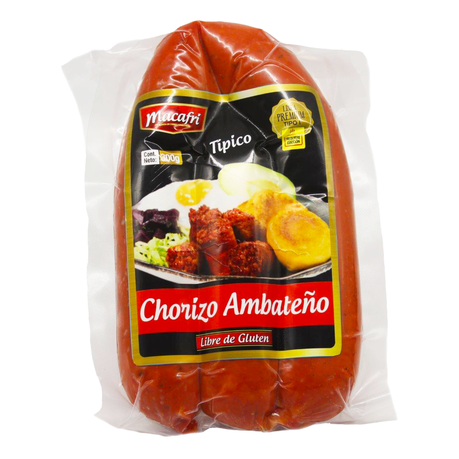 Chorizo Ambateño Ambateño Típico Tipo 1 MACAFRI 300 G