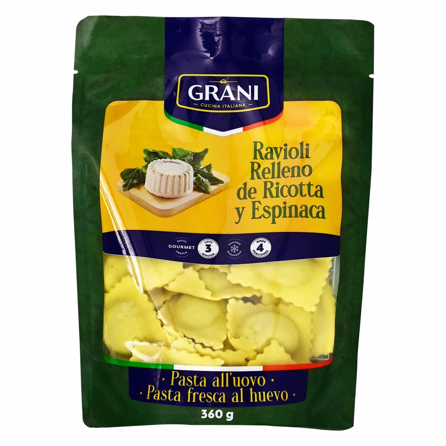 Raviolis Ricotta Espinaca GRANI 360g