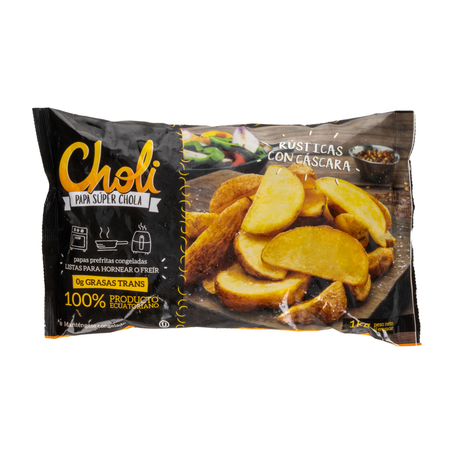 Papas Prefritas Rústicas Con Cáscara CHOLI 1 Kg
