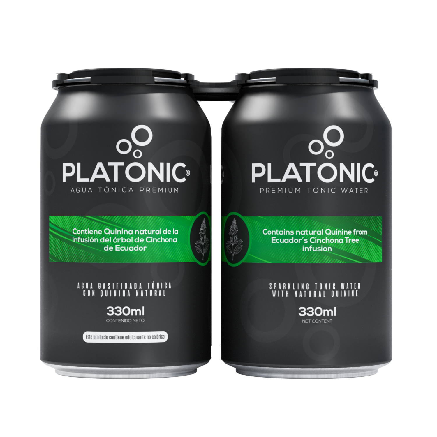 Agua Tónica Premium Con Quinina PLATONIC 4 Pack Lata X 330 Ml