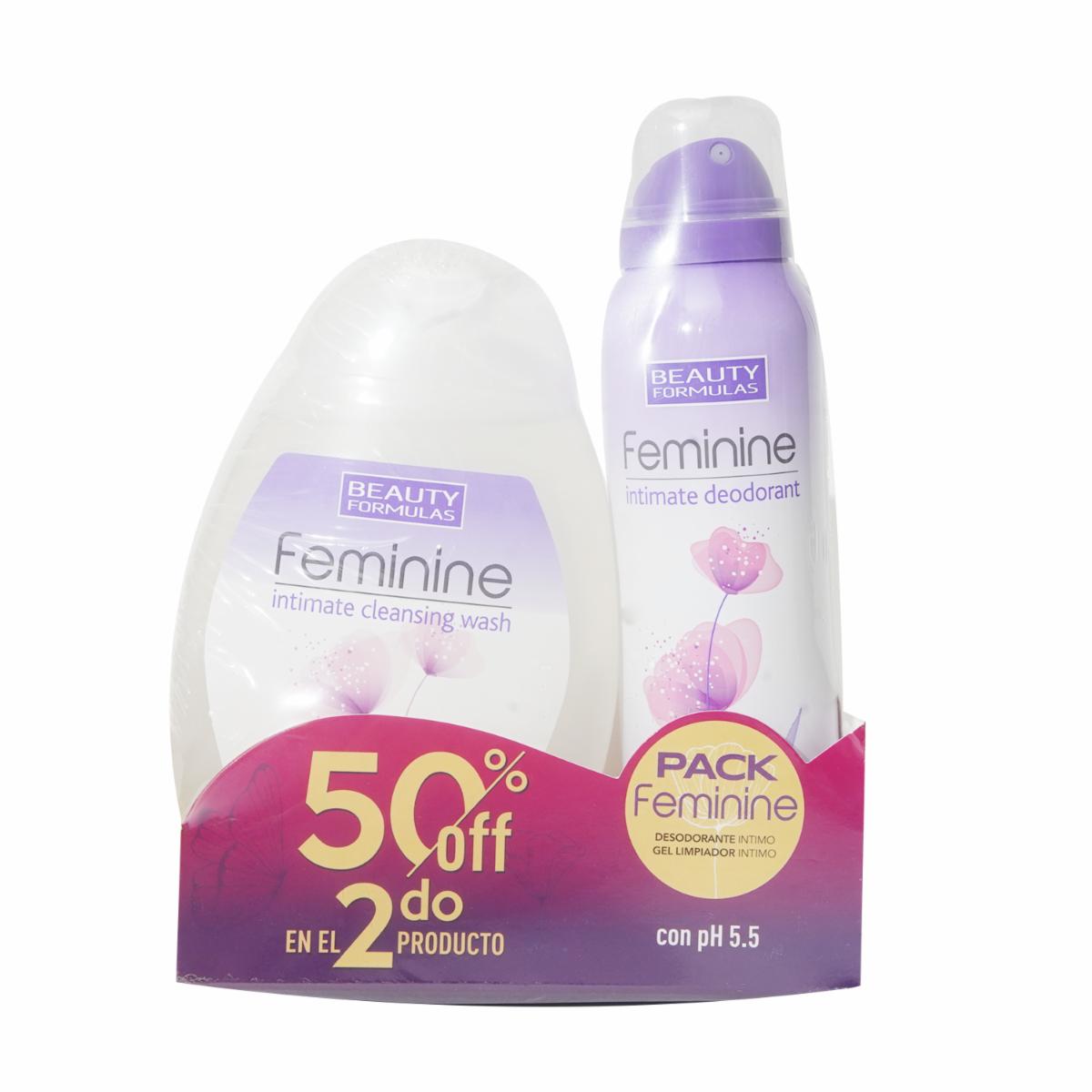 Desodorante Intimo Y Gel Limpiador Íntimo FEMININE 400 Ml