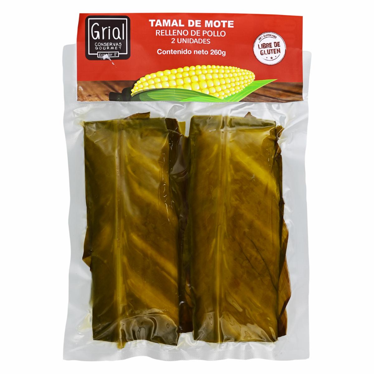 Tamal de Mote Con Relleno de Pollo GRIAL 260g