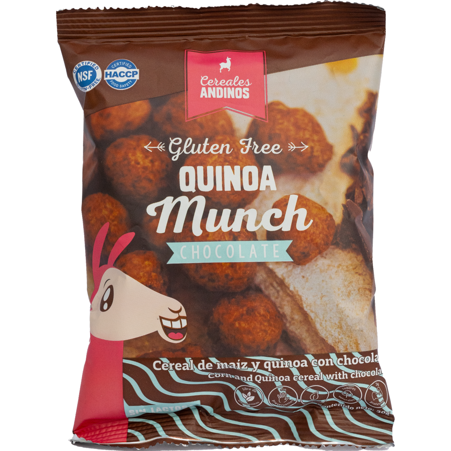 Cereal Quinoa Munch Maíz Y Quinoa Con Chocolate Libre De Gluten CEREALES ANDINOS 30 G