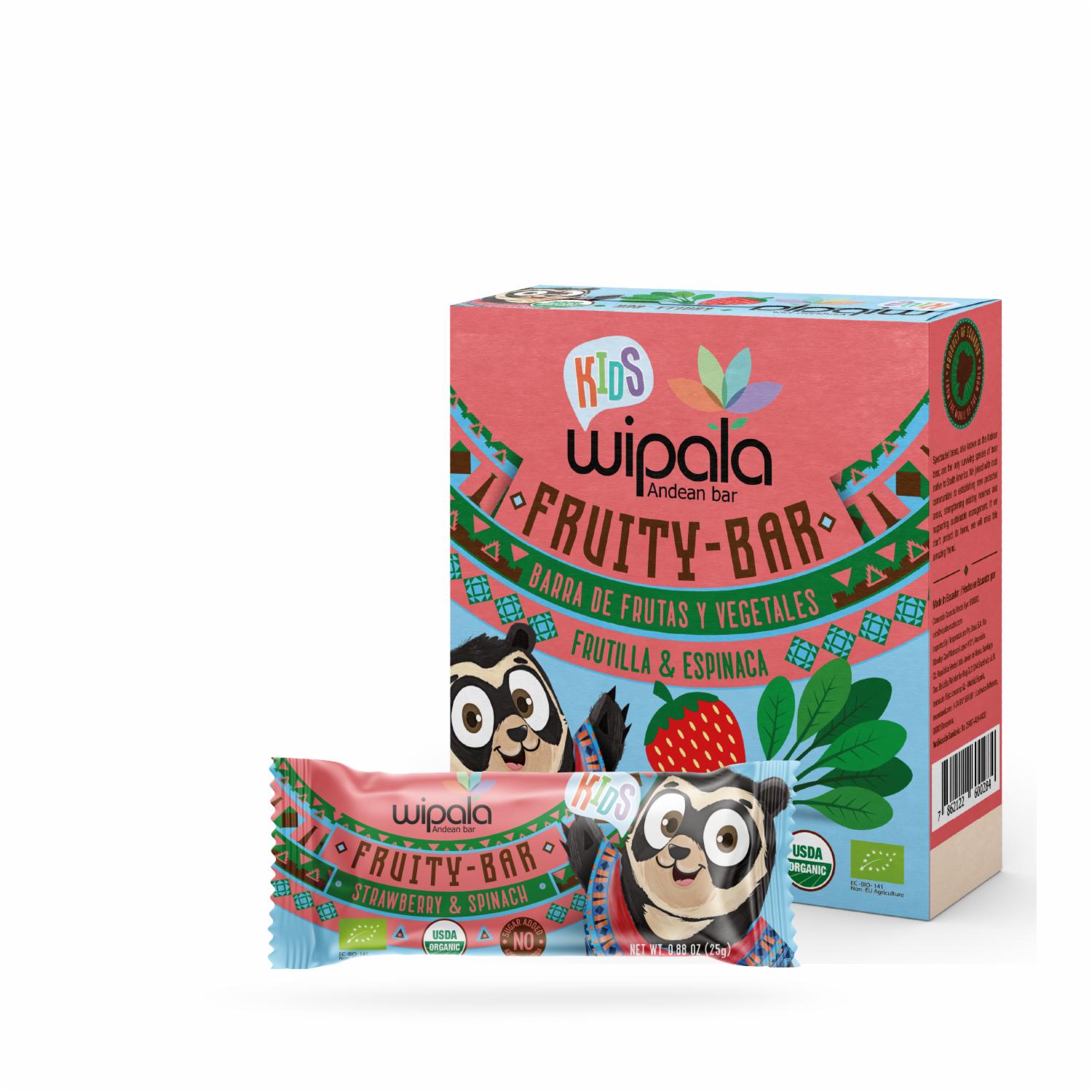 Barra De Cereal Con Frutas Y Vegetales Frutilla WIPALA X6 X 150 G