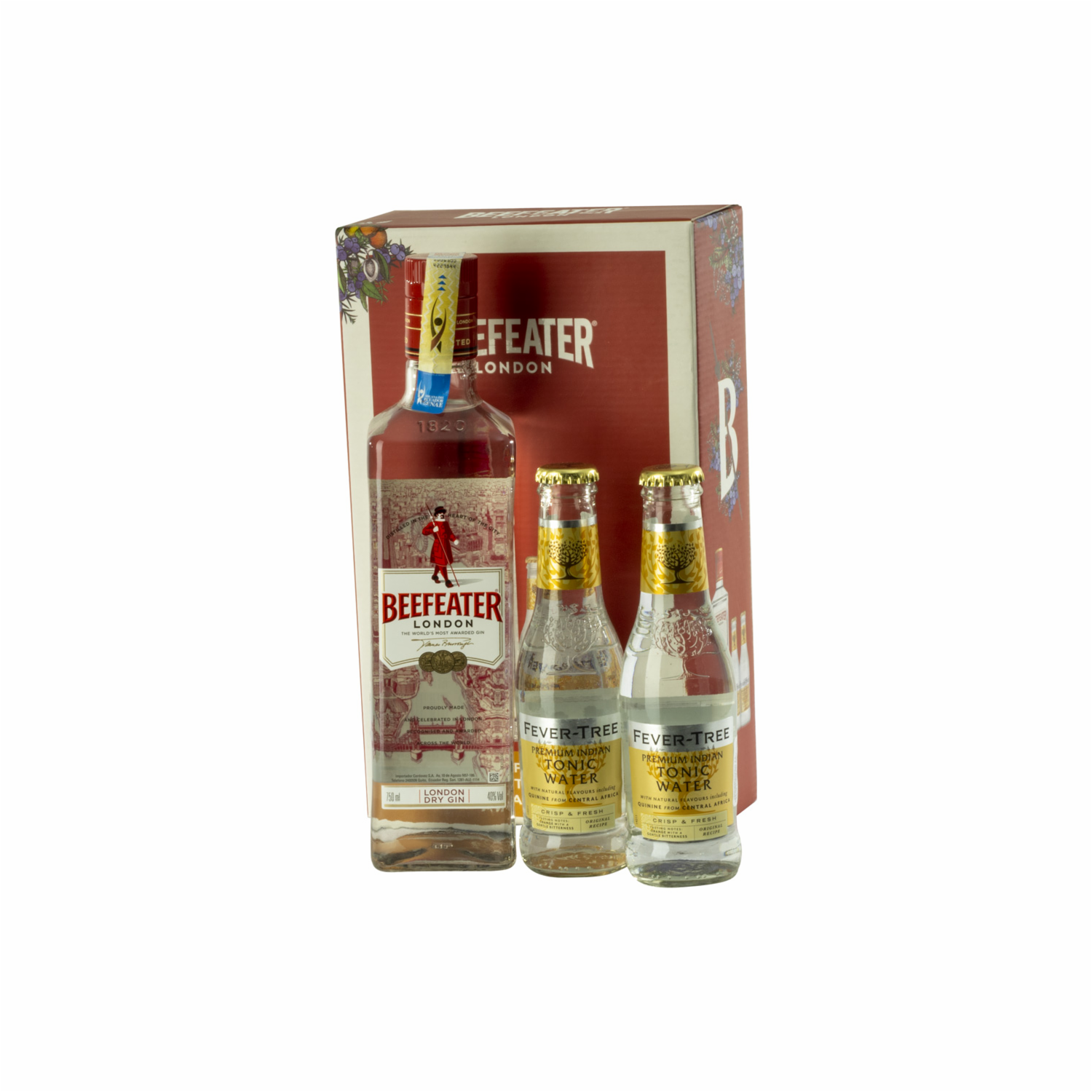 Pack Gin + 2 Aguas Tónicas Fever Tree Beefeater 3 X 250 Ml