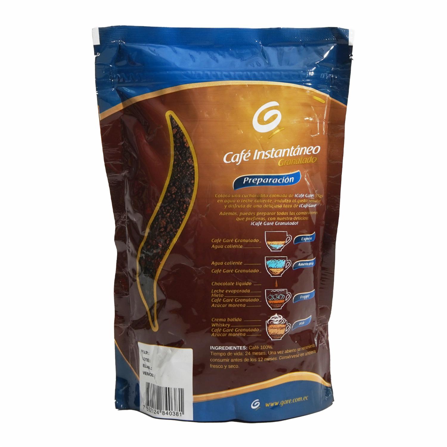 Café Instantáneo Clásico Doy Pack GARE 170 G