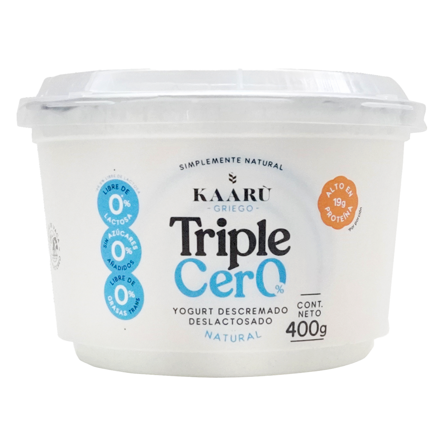 Yogurt Griego Descremado Triple Cero KAARÙ 400 G