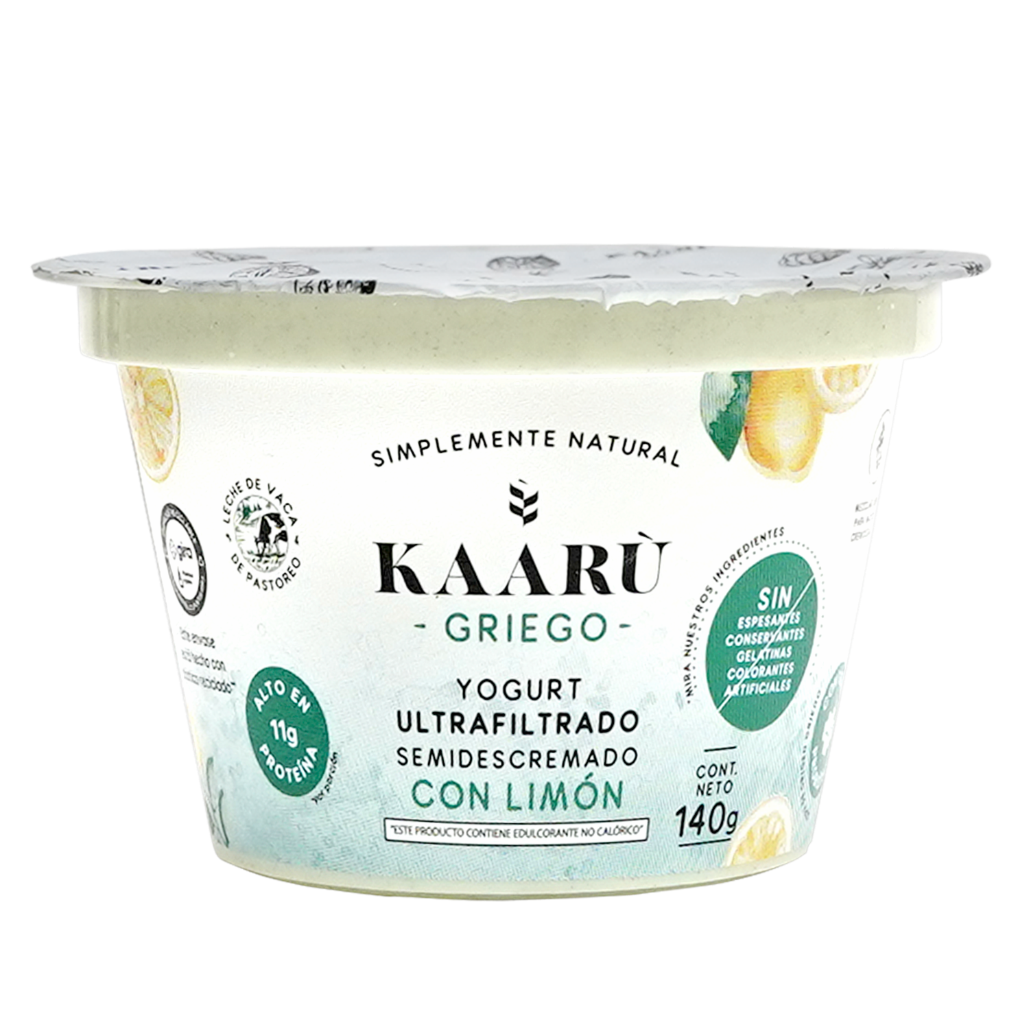 Yogurt Griego Ultrafiltrado Semidescremado Con Limón KAARÙ 140 G