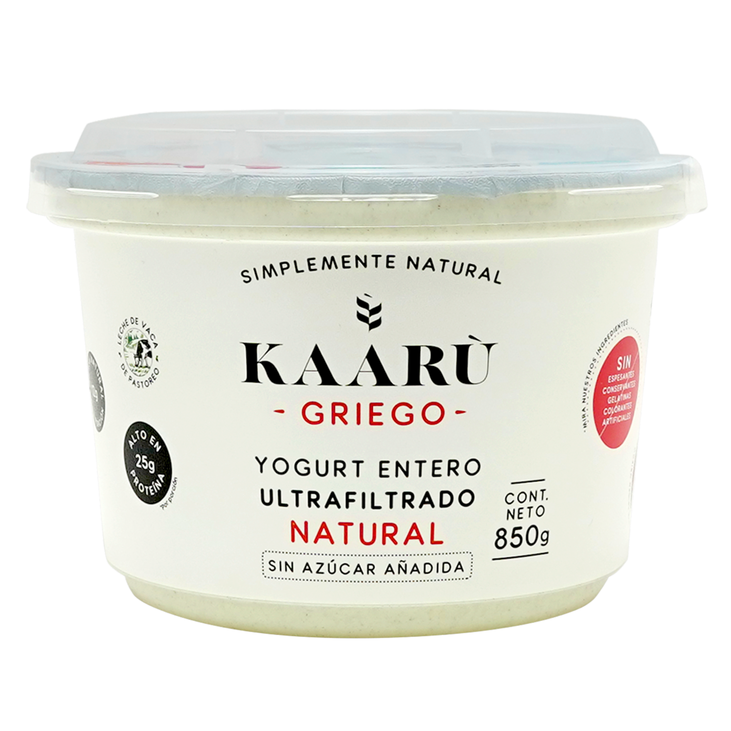 Yogurt Griego Natural Entero Ultrafiltrado KAARÙ 850 G
