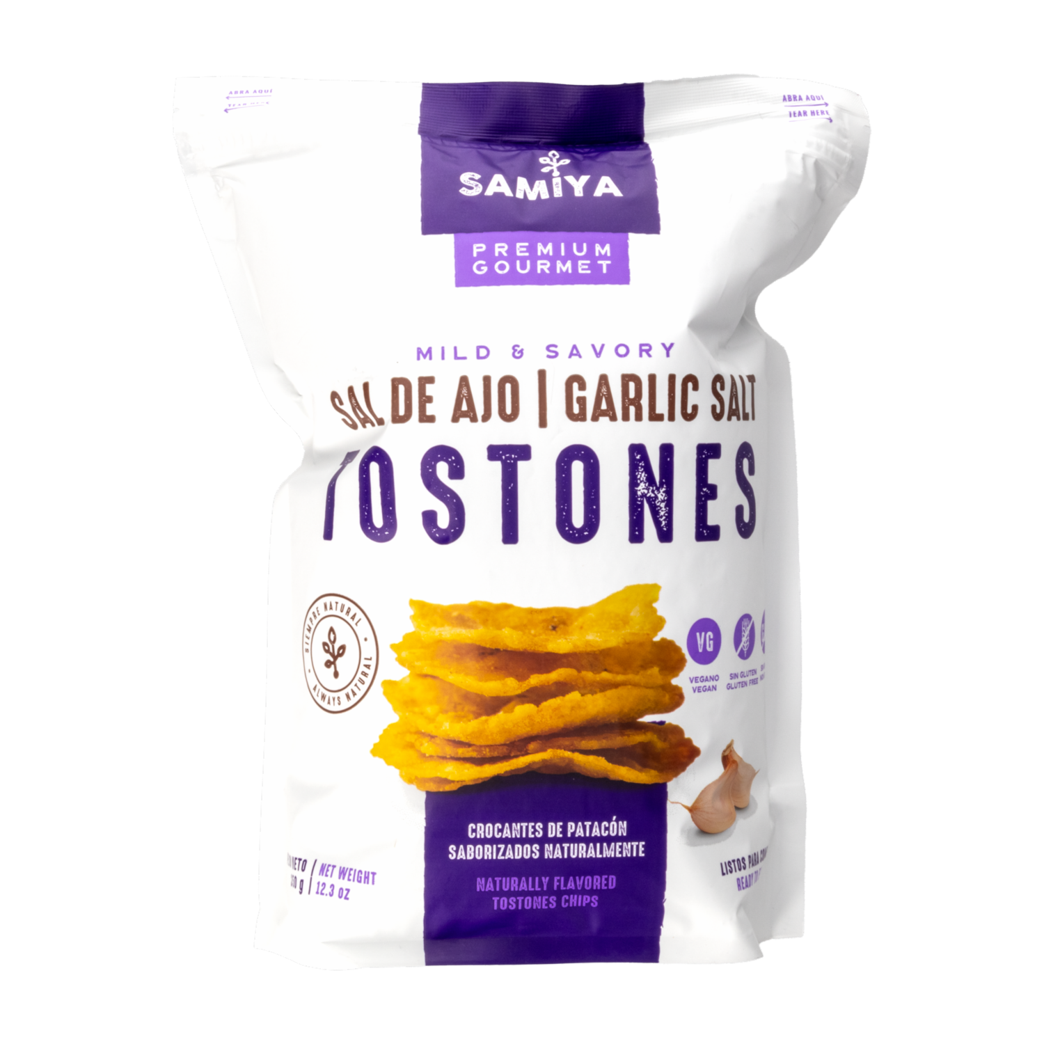 Tostones Sabor Sal De Ajo SAMIYA 350 G