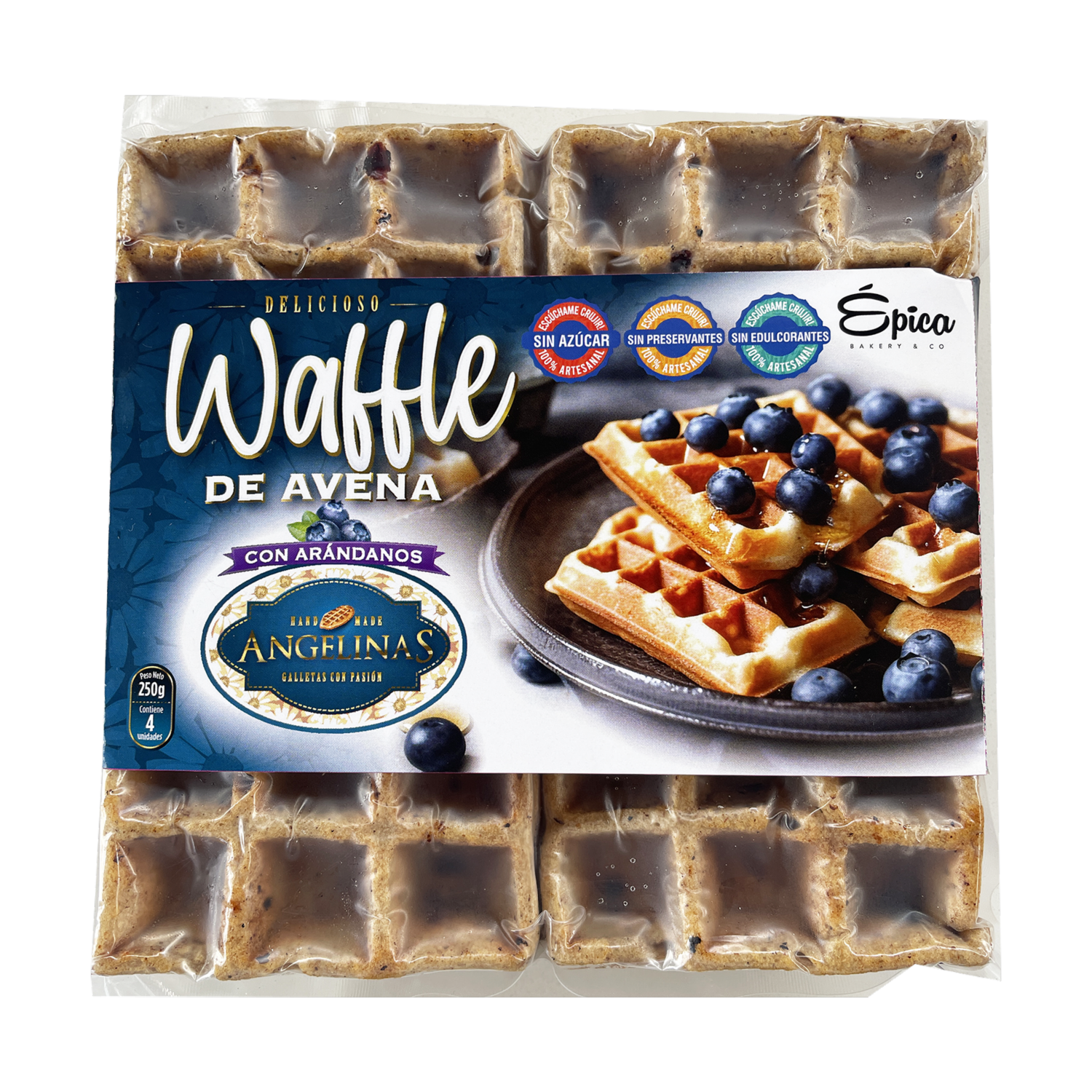 Waffle De Avena Con Arándanos ANGELINAS 250 G