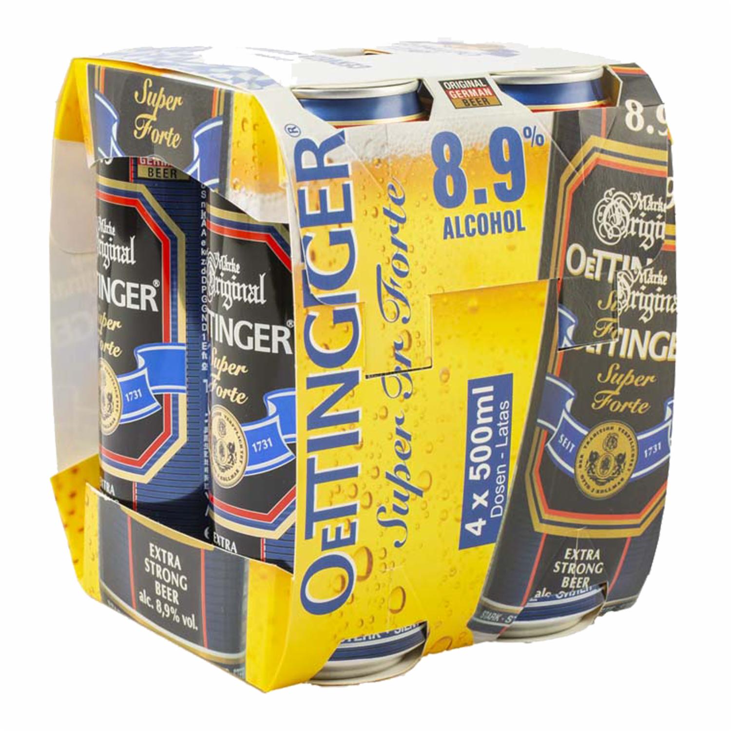 Cerveza Super Forte OETTINGER 4 x 500 ML