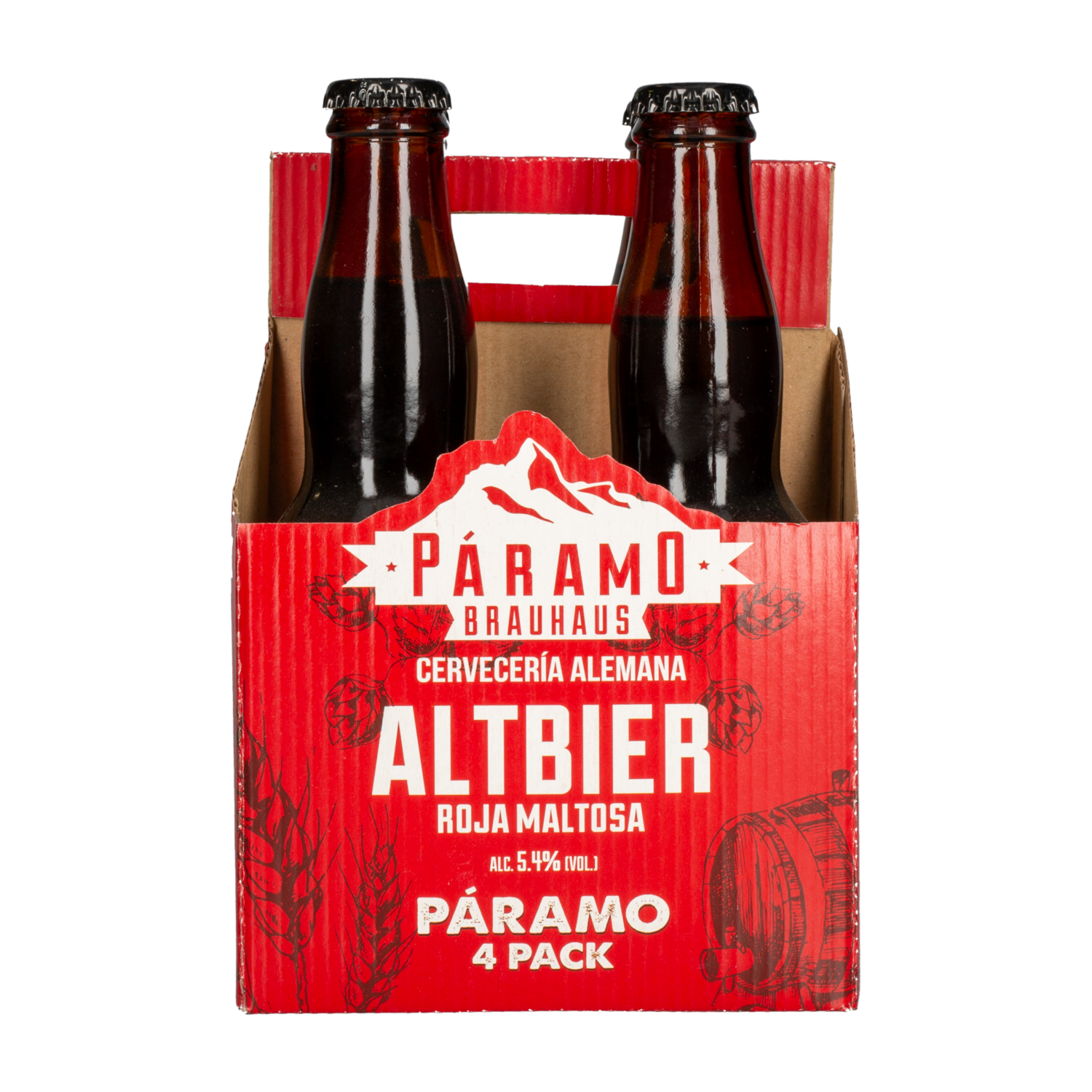 Cerveza Roja Altbier PÁRAMO BRAUHAUS 4×330 Ml