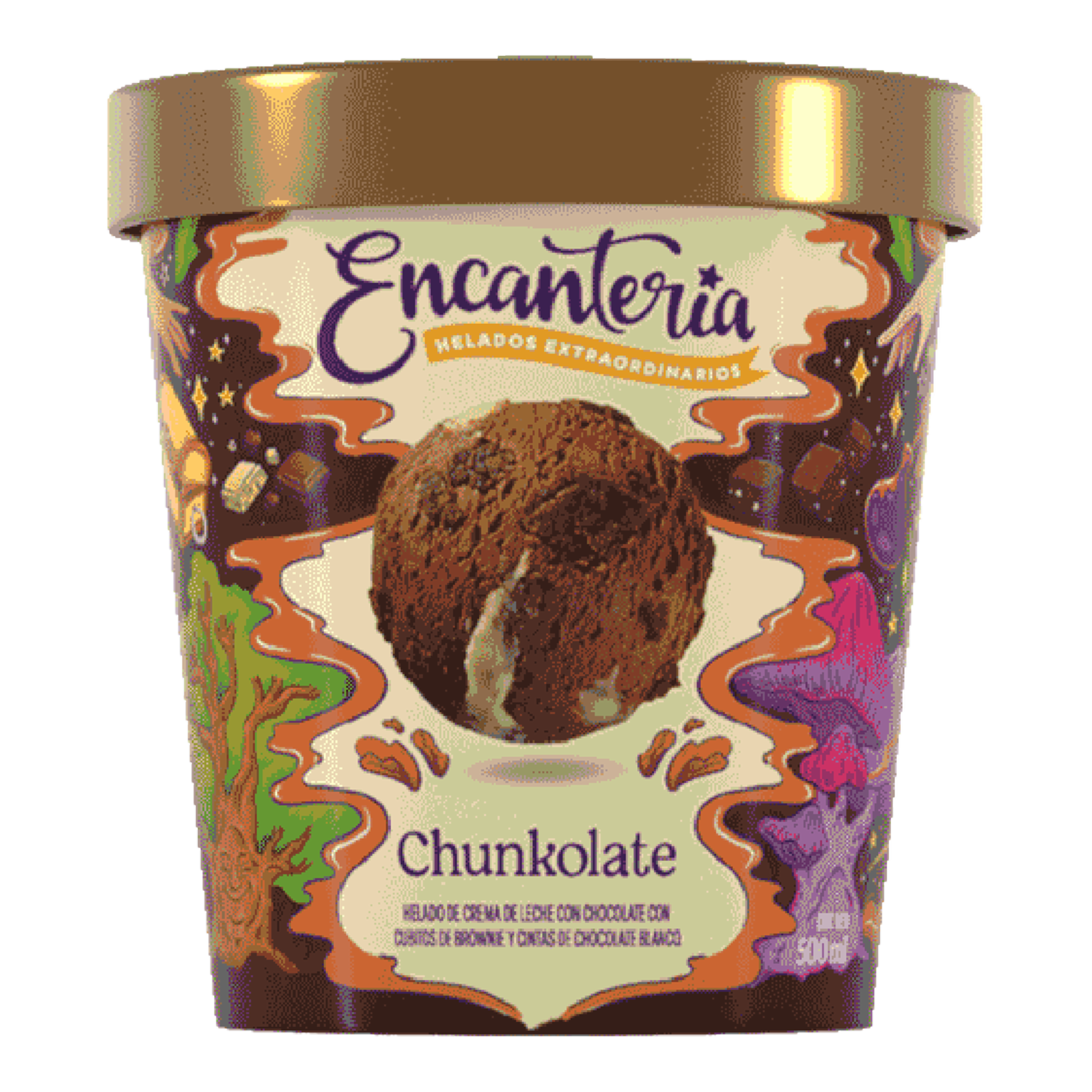 Helado De Crema Sabor Chunkolate ENCANTERIA 500 Ml