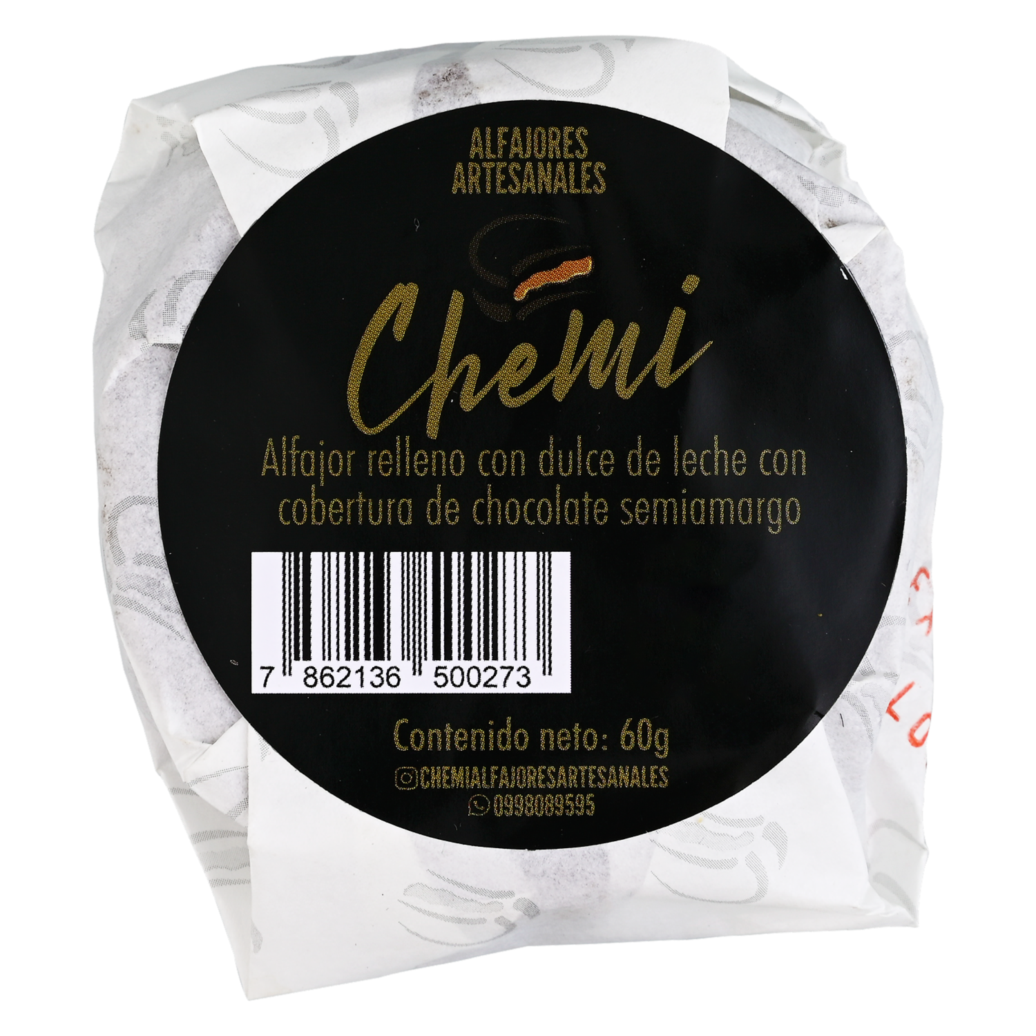 Alfajor Relleno Con Dulce De Leche CHEMI 60 G