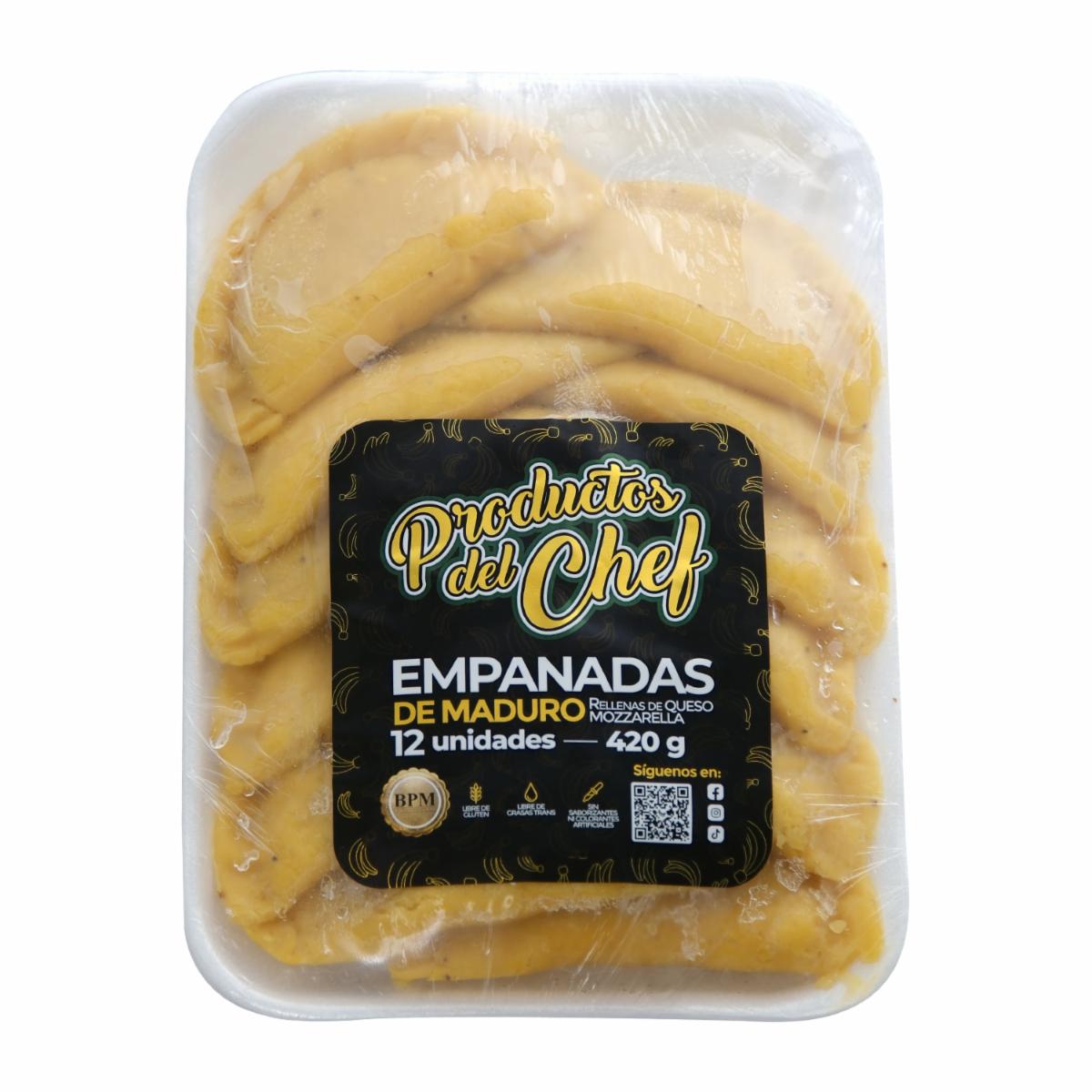 Empanadas De Maduro Rellenos De Queso Mozzarella PRODUCTOS DEL CHEF X 12 Uds