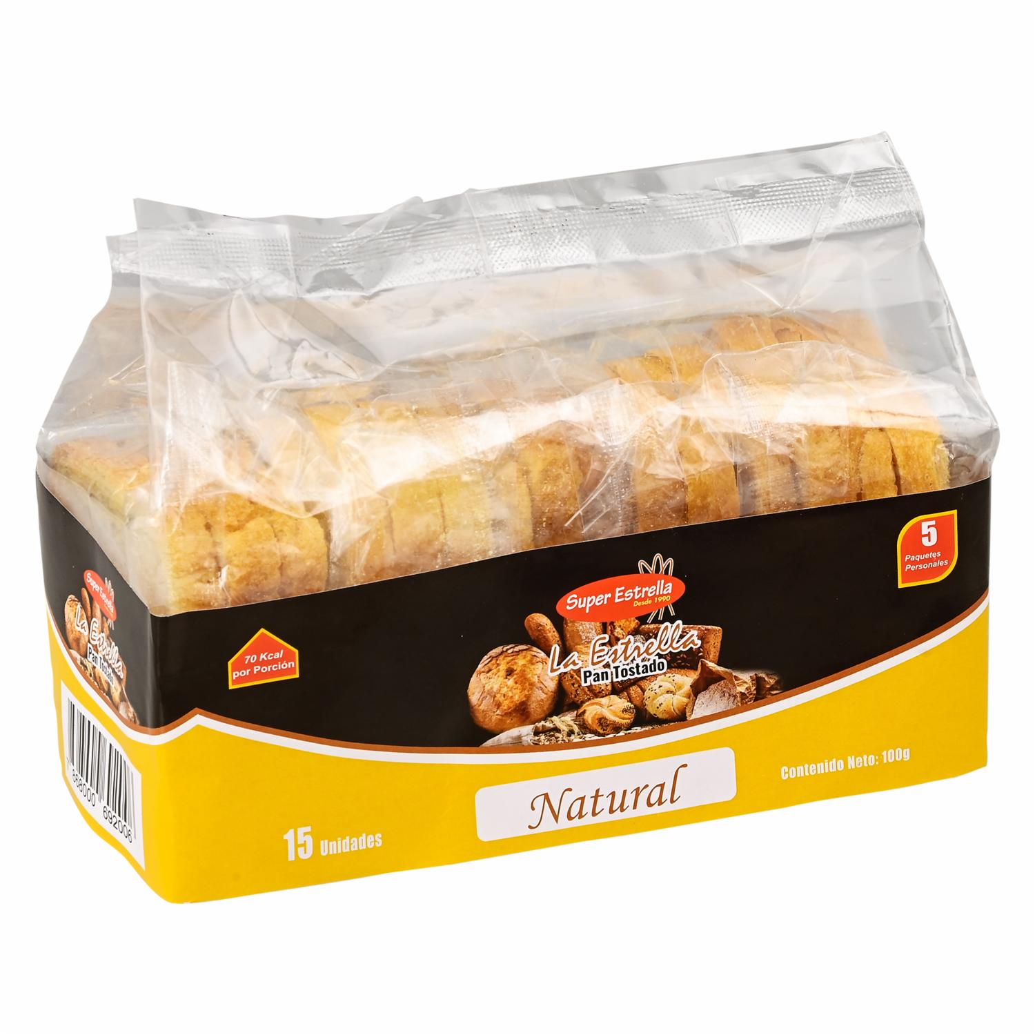 Pan Tostado Natural LA ESTRELLA 100 G