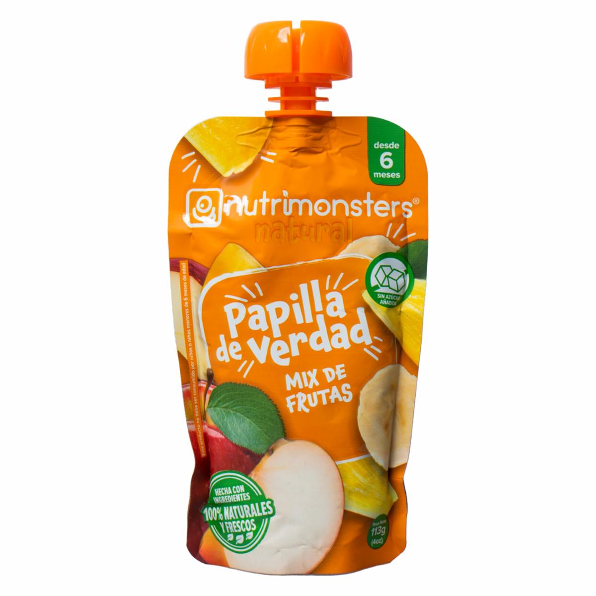 Compota Pouch Mix De Frutas NUTRIMONSTERS 113 G