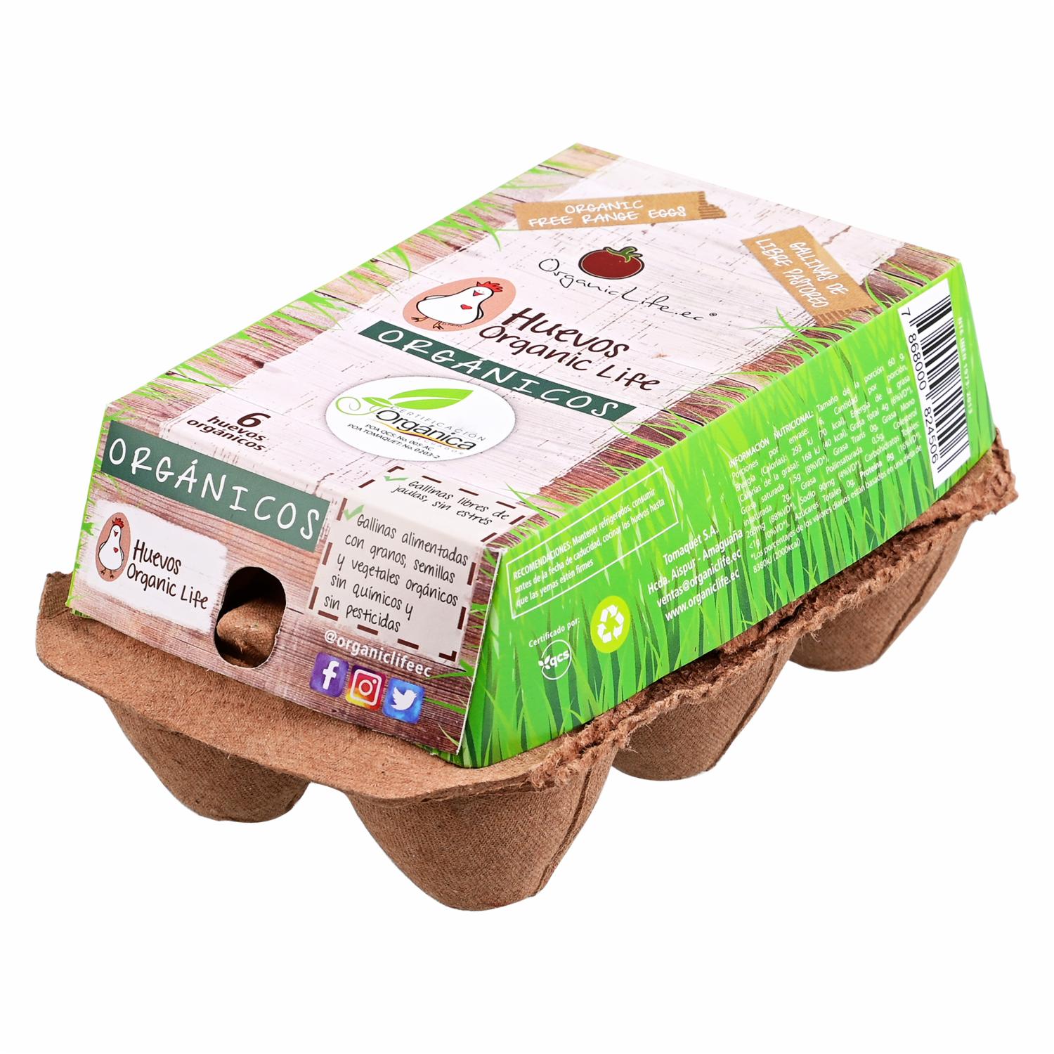 Huevos Orgánicos X6 Uds ORGANIC LIFE